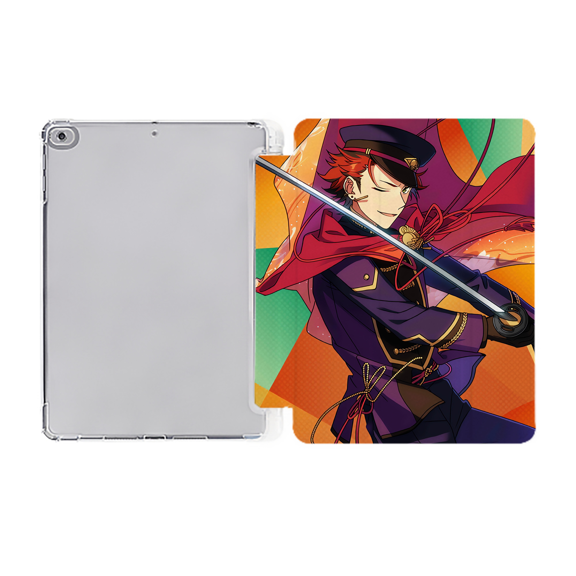 （画像用） あんさんぶるスターズ! Ensemble Stars IPad ケース ペン収納付き 三つ折りスタンド PUレザー×シリコン 対応機種9.5/10.5/10.9インチ